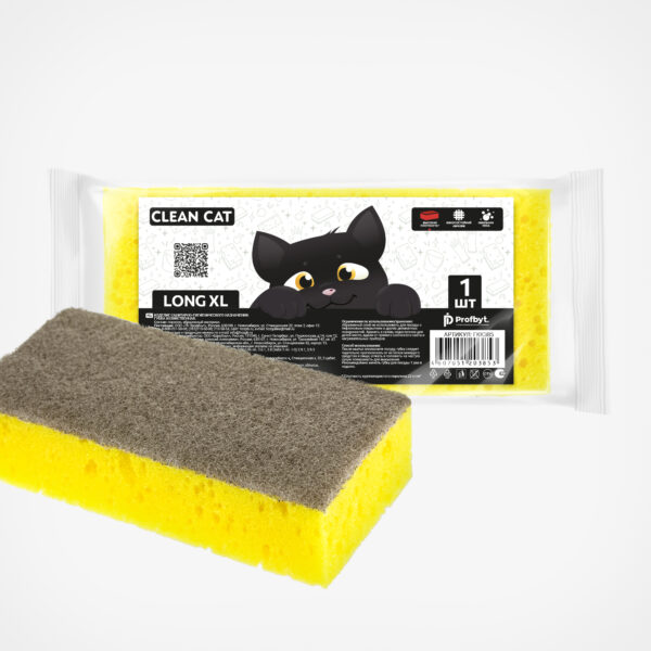 Губка "Clean Cat Long XL"  1 шт. 1/40/3200