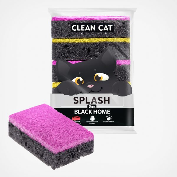 ГУБКИ "CLEAN CAT BH SPLASH" 5 ШТ., 1/36/1620